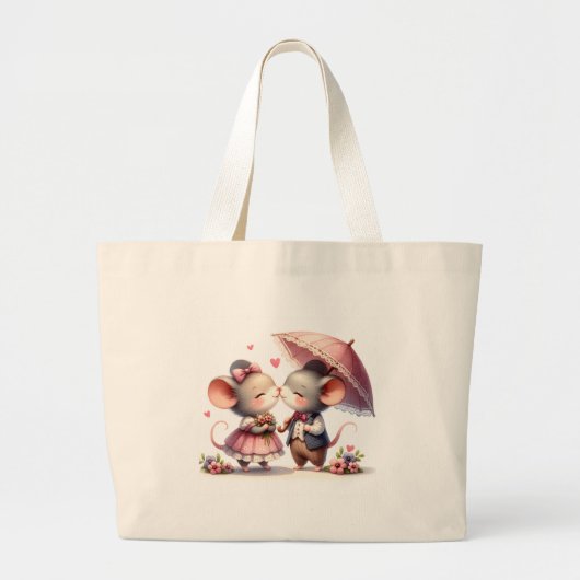 Een romantisch moment grote tote bag (Voorkant)
