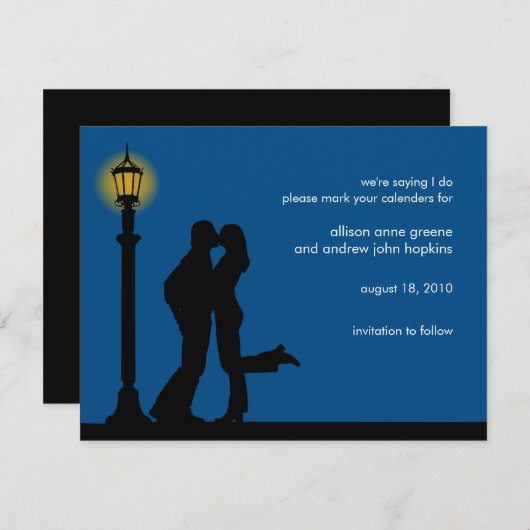 Een Romantische Avond sparen de Aankondiging van d (Voorkant / Achterkant)