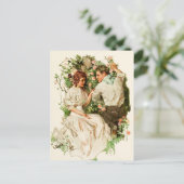 Een Romantische bijeenkomst in de tuin van het Roo Briefkaart (Staand voorkant)