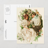 Een Romantische bijeenkomst in de tuin van het Roo Briefkaart (Voorkant / Achterkant)