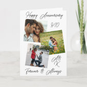 Een romantische foto template bruiloft Jubileum Kaart (Voorkant)