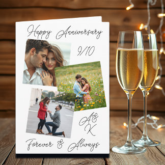 Een romantische foto template bruiloft Jubileum Kaart