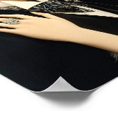 Een romantische kus bedwelmen poster (Hoek)