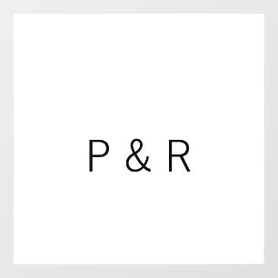Een romantische partner die een paar initialen let raamsticker