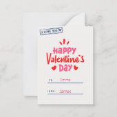 Een Romantische Valentijnsdag die Notitiekaartje (Voorkant)