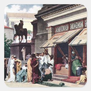 Een Romeins straatbeeld Vierkante Sticker