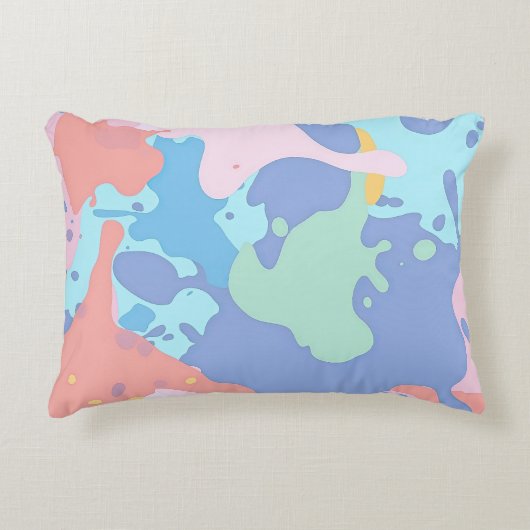 Een rommelig patroon van vlekken verf accent kussen (Voorkant)