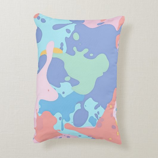 Een rommelig patroon van vlekken verf accent kussen (Achterkant (Verticaal))