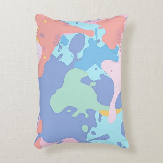 Een rommelig patroon van vlekken verf accent kussen (Voorkant(Verticaal))