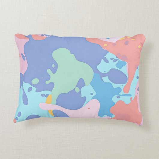 Een rommelig patroon van vlekken verf accent kussen (Achterkant)