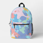 Een rommelig patroon van vlekken verf bedrukte rugzak (Voorkant)