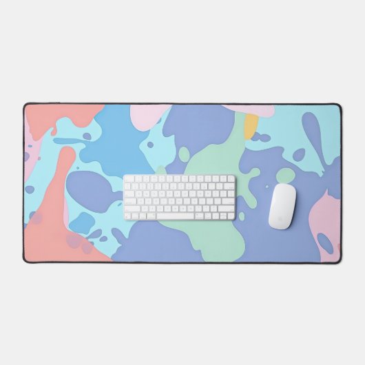 Een rommelig patroon van vlekken verf bureaumat (Keyboard & Muis)