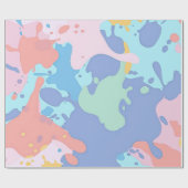 Een rommelig patroon van vlekken verf cadeaupapier (Vlak)