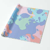 Een rommelig patroon van vlekken verf cadeaupapier (Uitgerold)