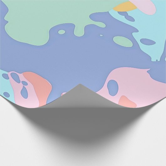 Een rommelig patroon van vlekken verf cadeaupapier (Hoek)