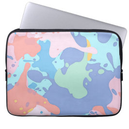 Een rommelig patroon van vlekken verf laptop sleeve