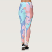 Een rommelig patroon van vlekken verf leggings (Achterkant)