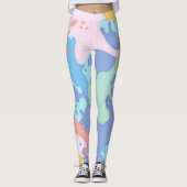 Een rommelig patroon van vlekken verf leggings (Voorkant)