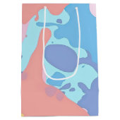 Een rommelig patroon van vlekken verf medium cadeauzakje (Achterkant)