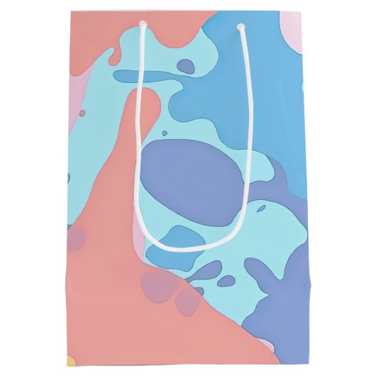 Een rommelig patroon van vlekken verf medium cadeauzakje (Achterkant)