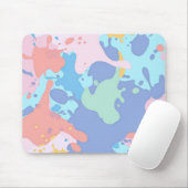 Een rommelig patroon van vlekken verf muismat (Met muis)