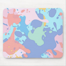 Een rommelig patroon van vlekken verf muismat