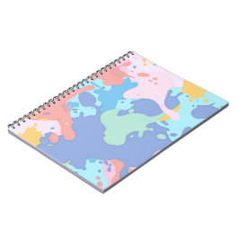 Een rommelig patroon van vlekken verf notitieboek