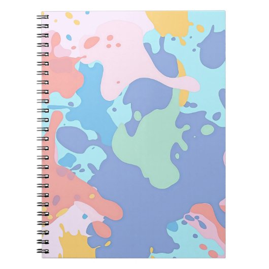 Een rommelig patroon van vlekken verf notitieboek (Voorkant)