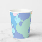 Een rommelig patroon van vlekken verf papieren bekers (Links)