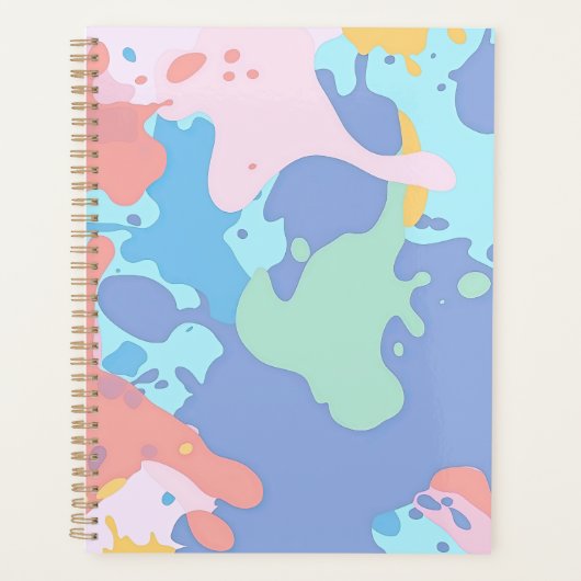 Een rommelig patroon van vlekken verf planner (Voorkant)