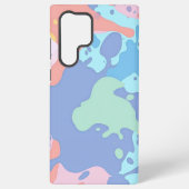 Een rommelig patroon van vlekken verf samsung galaxy hoesje (Achterkant)