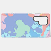 Een rommelig patroon van vlekken verf samsung galaxy hoesje (Achterkant horizontaal)