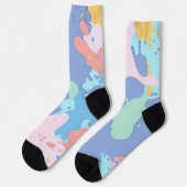 Een rommelig patroon van vlekken verf sokken (Links)