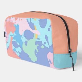 Een rommelig patroon van vlekken verf toilettasje