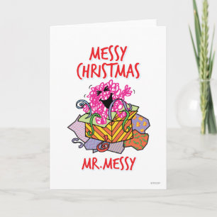 Een rommelige kerst feestdagen kaart