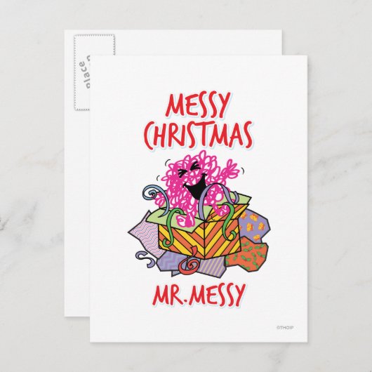 Een rommelige kerst feestdagenkaart (Voorkant / Achterkant)