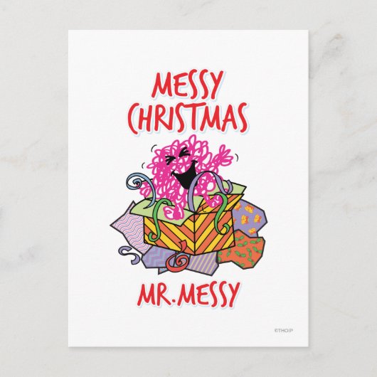 Een rommelige kerst feestdagenkaart (Voorkant)