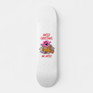 Een rommelige kerst persoonlijk skateboard