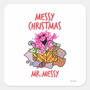 Een rommelige kerst vierkante sticker