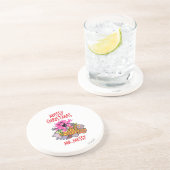 Een rommelige kerst zandsteen onderzetter (Zijkant)