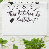 Een rommelige keuken is een gelukkige keuken theedoek (Gevouwen)