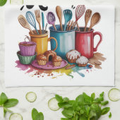 Een Rommelige Keuken Theedoek (Gevouwen)