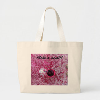 een rommeltje maken grote tote bag