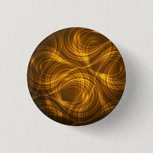 Een rond ontwerp met wervelend goud ronde button 3,2 cm (Voorkant)