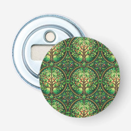 Een ronde flesopener met een voorontwerp  button flesopener