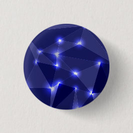 Een ronde knop met een donkerblauw geometrisch ont button 3,2 cm