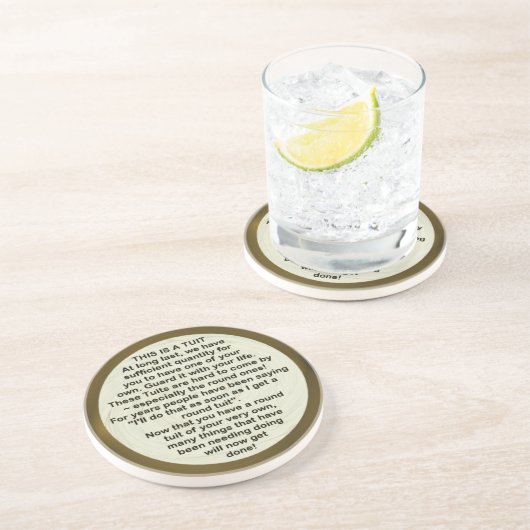 Een ronde onderzetter ~ (Zijkant)