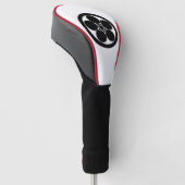 een ronde pruimenpot golfheadcover (Schuin)