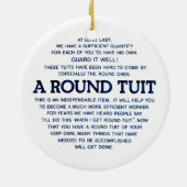 Een ronde set keramisch ornament (Achterkant)