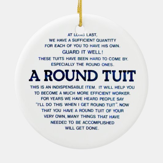 Een ronde set keramisch ornament (Achterkant)